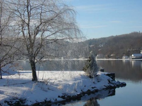 Looking across the river