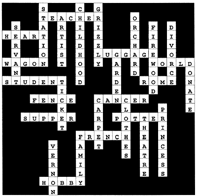 crossword puzzle