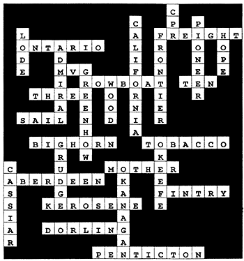 crossword puzzle