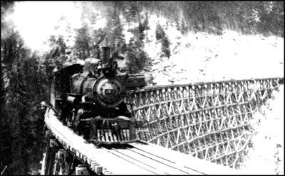Train on trestle