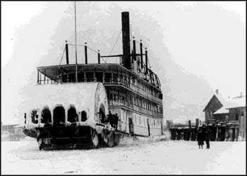 S.S. Sicamous stuck in the ice