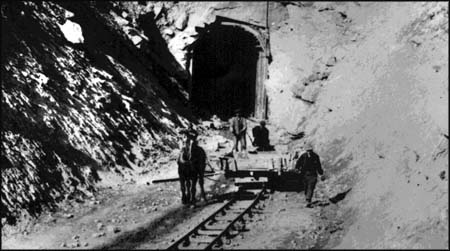 Labourers and horse drawn cart