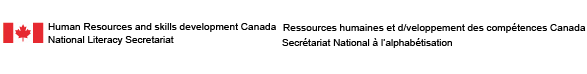 Human Resources and skills developement Canada and national Literacy Secretariat