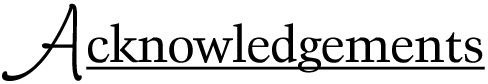 Acknowlegements