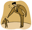 A person being harassed at work