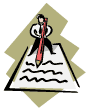 A person writing a note