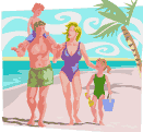 A family on vacation