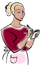 A waitress