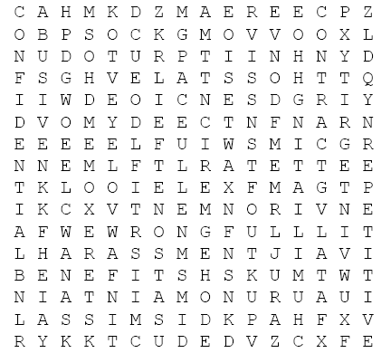 A word search