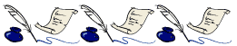 Scroll, ink and feather