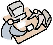Two men working at a desk