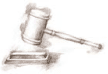 A judge's hammer