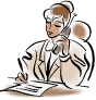 A woman on a phone