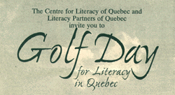 Golf Day for Literacy in Quebec