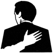 graphic of a man from the back with an arm on his back