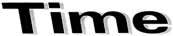 graphic of the word "Time"