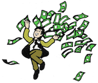Man throwing money