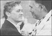  Former Newfoundland Premier Brian Tobin  and Chief Misel Joe.